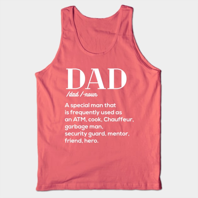 Dad Definition father day gift Tank Top by Gaming champion